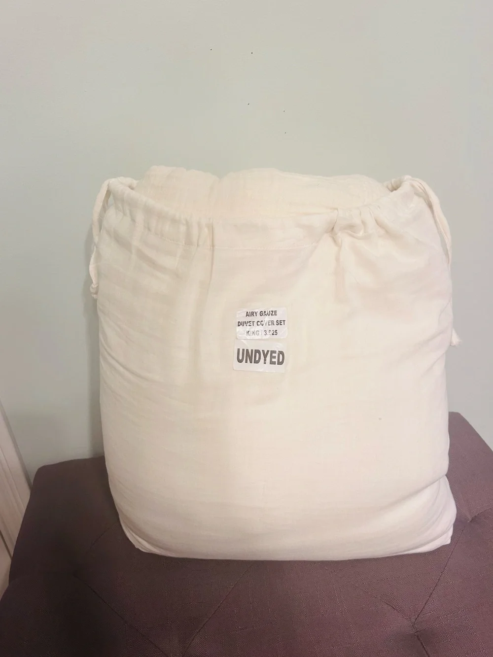 NWT Quince Undyed Organic Cotton Gauze Duvet Cover and Sham Set!